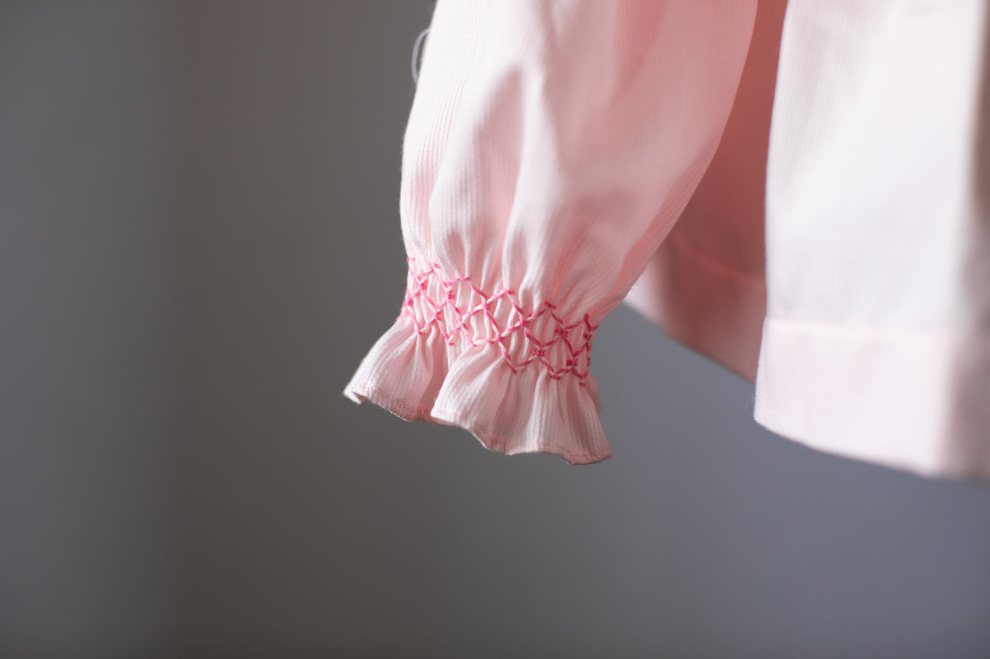 Addison Blouse L/S- Pink Smocking