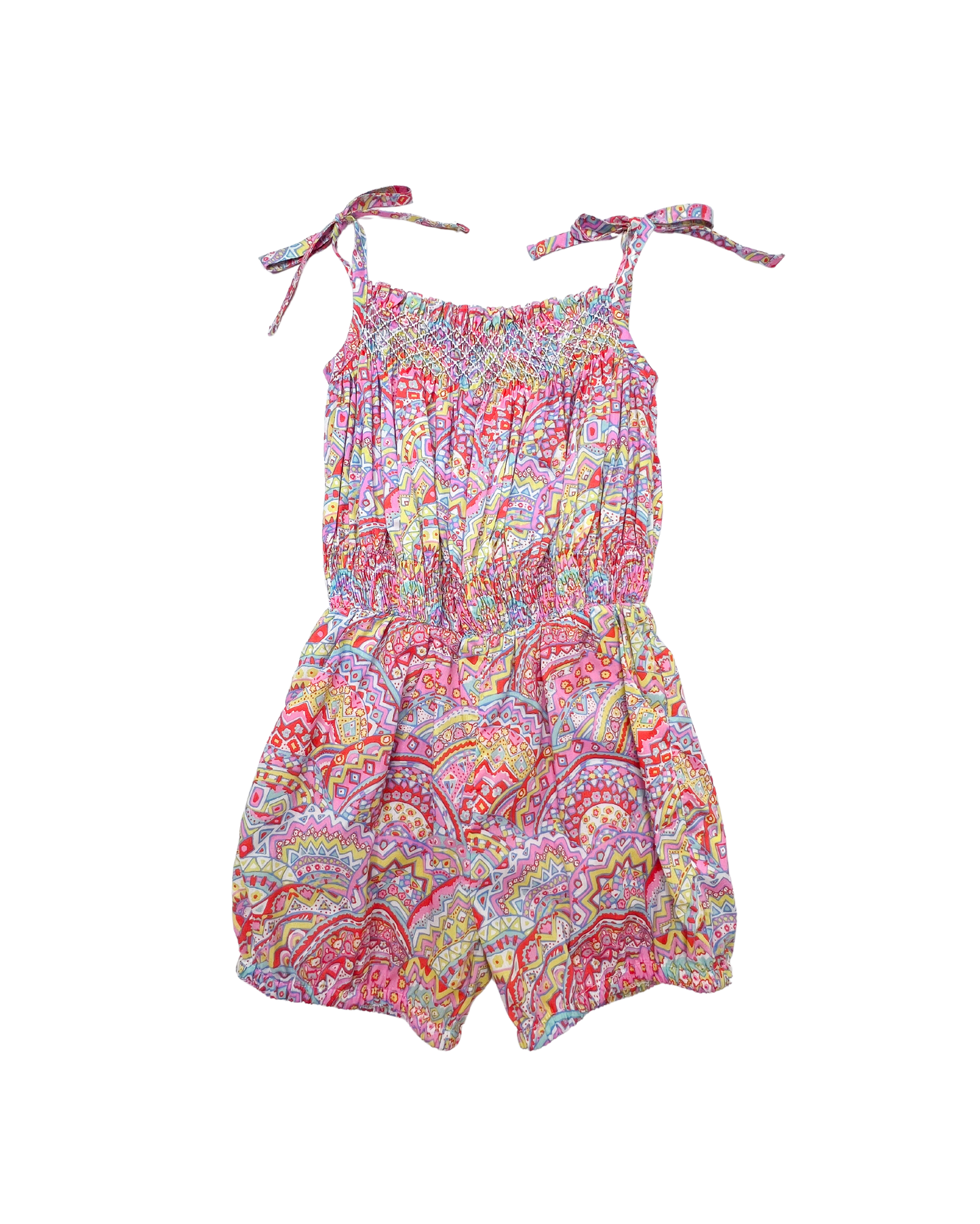 Greta Smocked Romper - Newton
