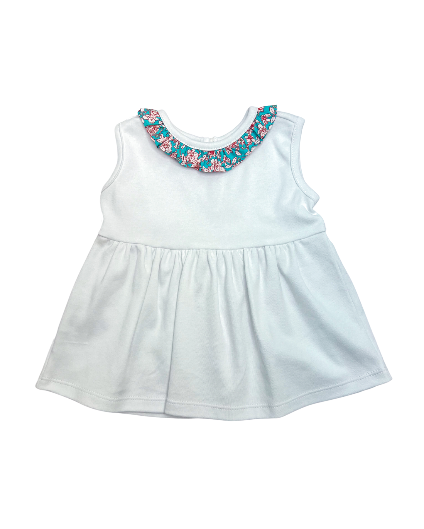 Sleeveless Allie Bloomer Set - White w/ Jamaica Floral
