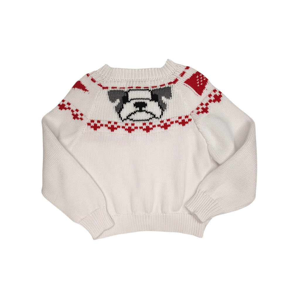 Boys Fair Isle Sweater - Red & Black