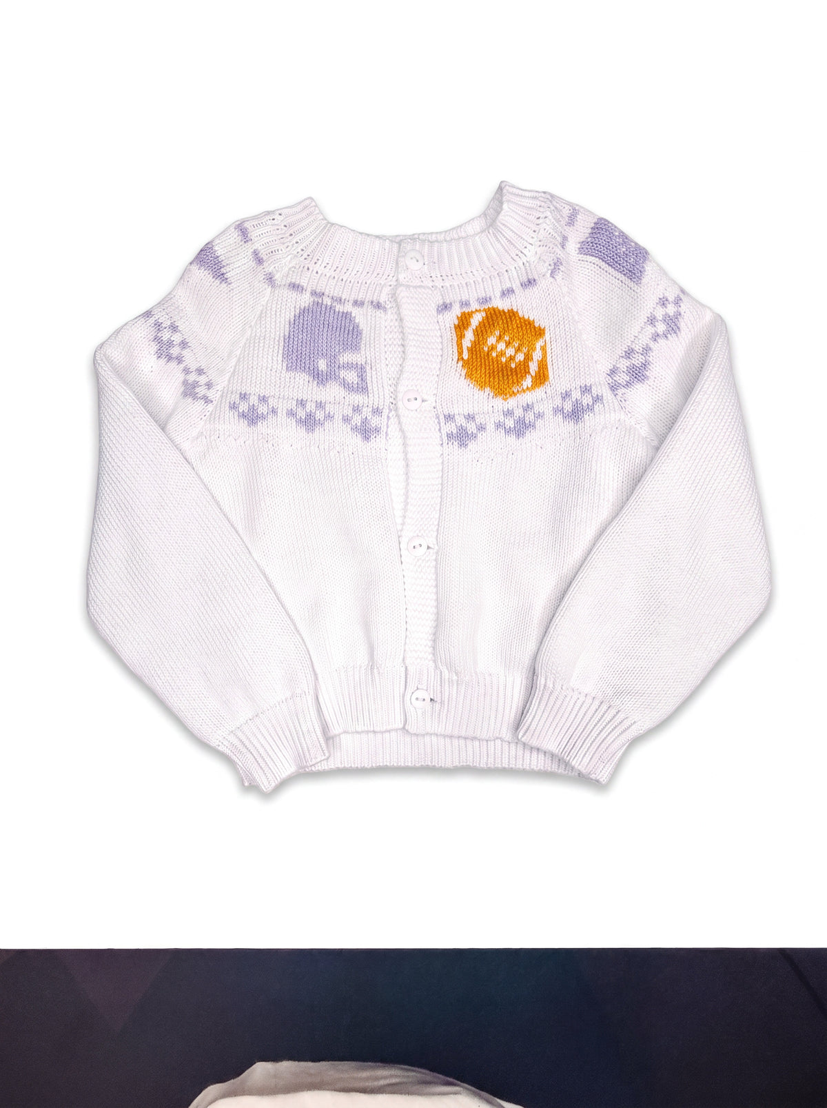 Boys Fair Isle Sweater - Purple & Gold
