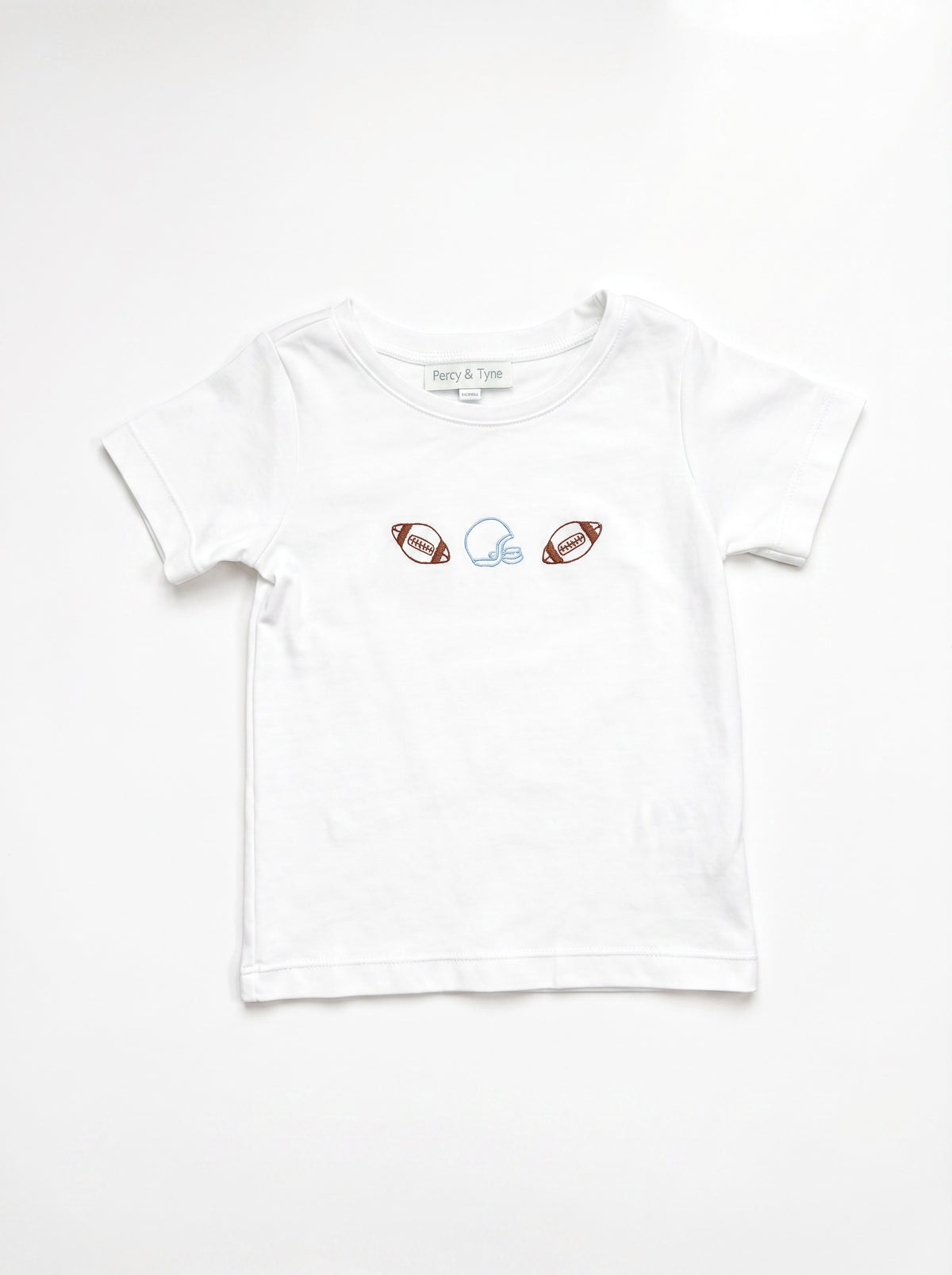 Embroidered Tee - Light Blue