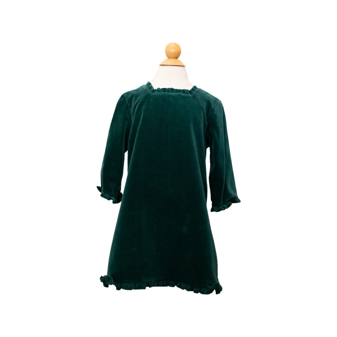 Eleanor Dress - Green Colmar Velvet