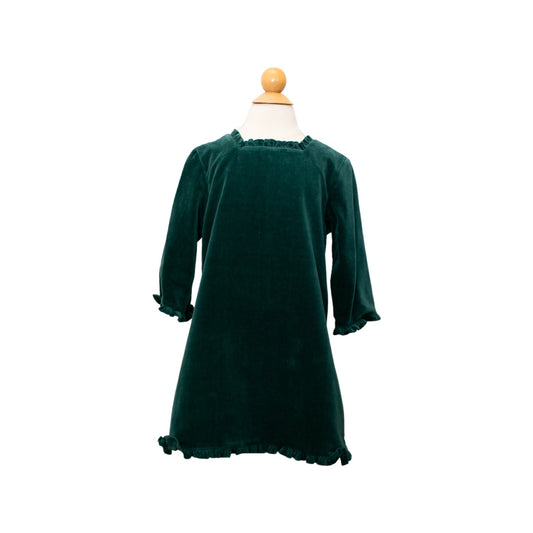 Eleanor Dress - Green Colmar Velvet