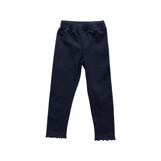 Scallop Legging - Navy Pima