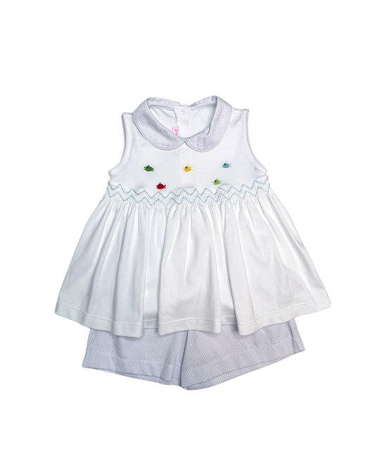 Sleeveless Olivia Short Set - Fish