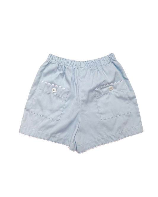 Ric Rac Shorts - Blue Pique