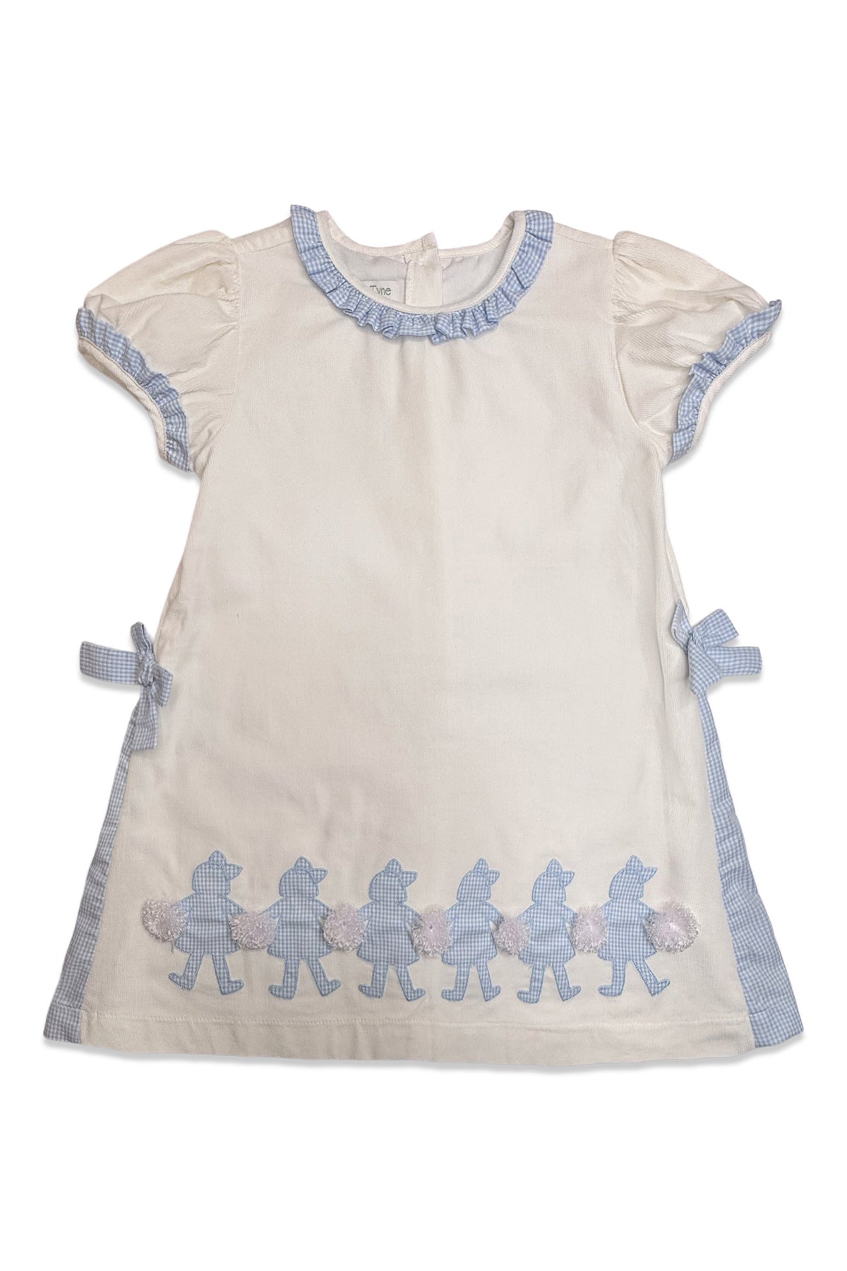 Peyton Dress - Light Blue & White