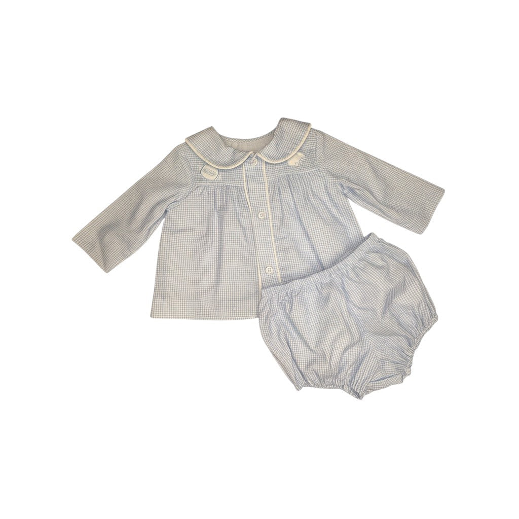 Clement Bloomer Set - Light Blue Gingham