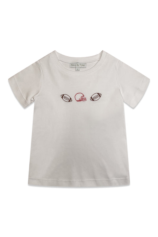 Embroidered Tee - Red & Black