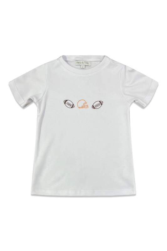 Embroidered Tee - Orange Football