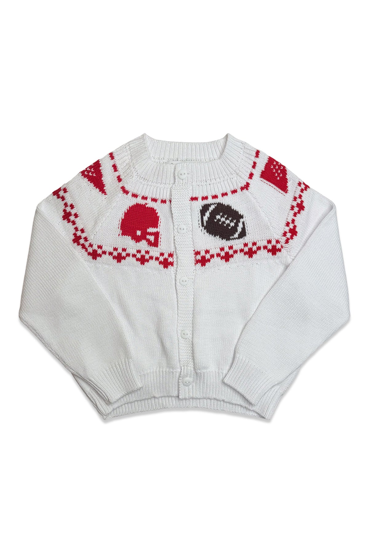Boys Fair Isle Sweater - Red & Black