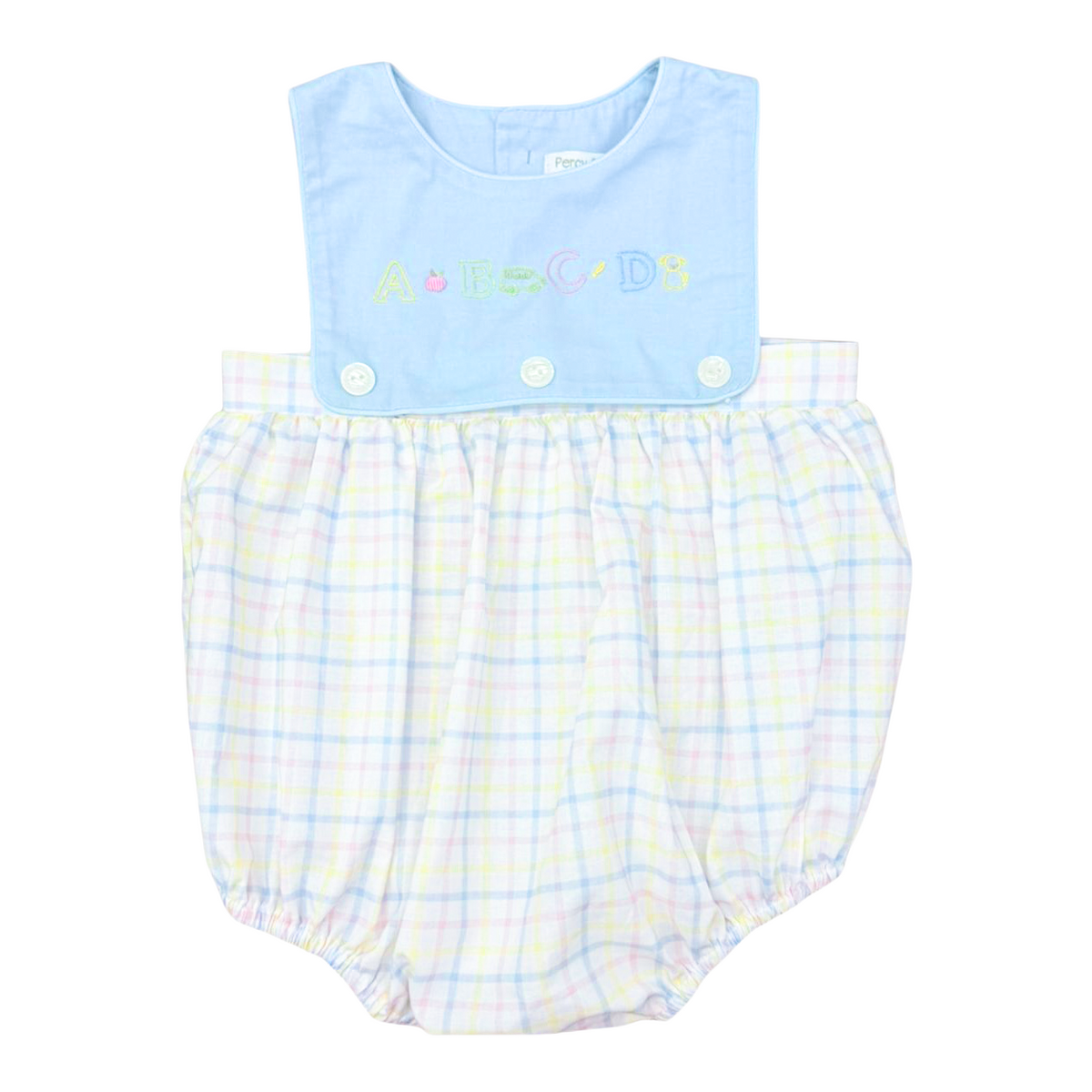 Jack Bubble - Primary Plaid w/ ABC Embroidery