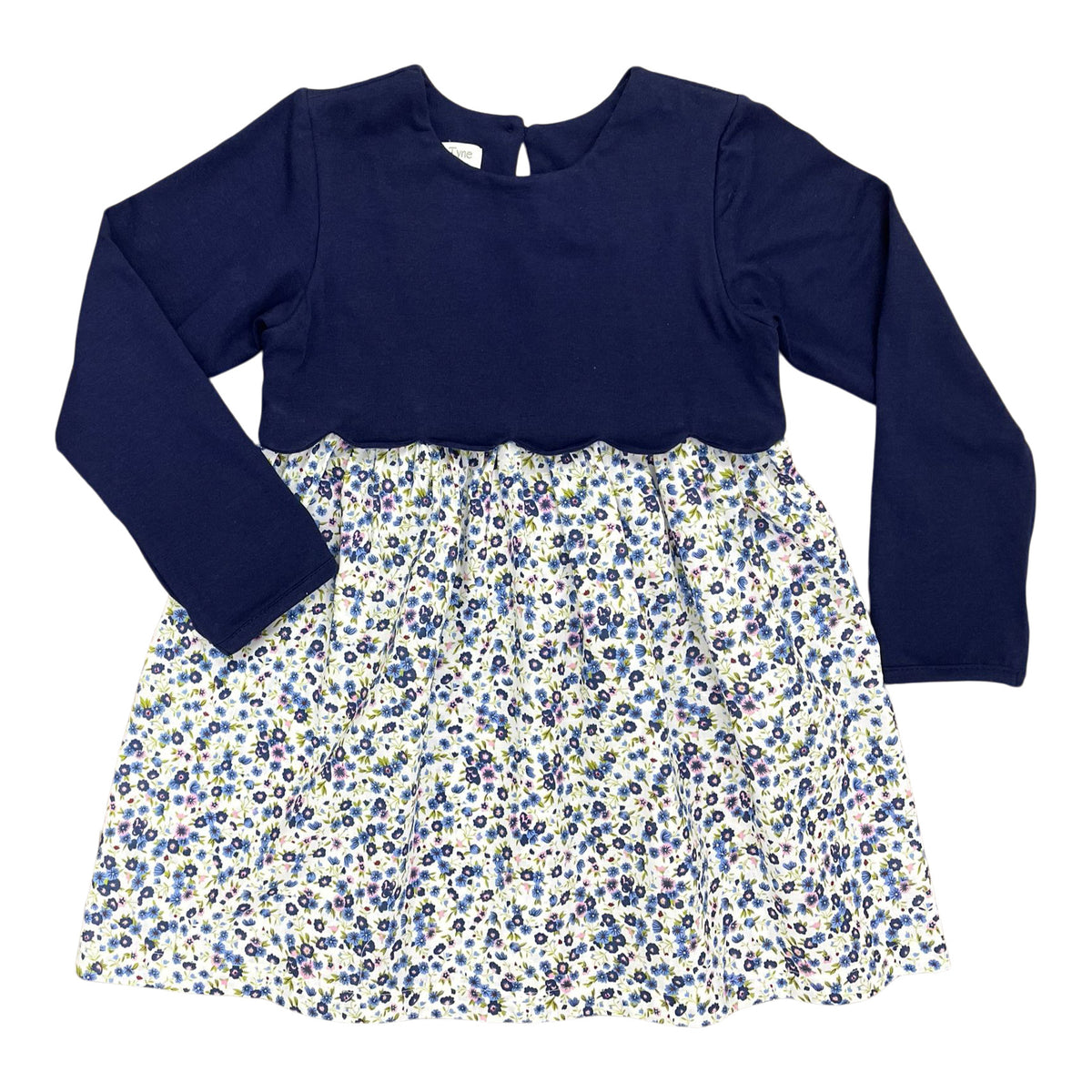 L/S Isla Dress - Navy Knit w/ Posey Floral