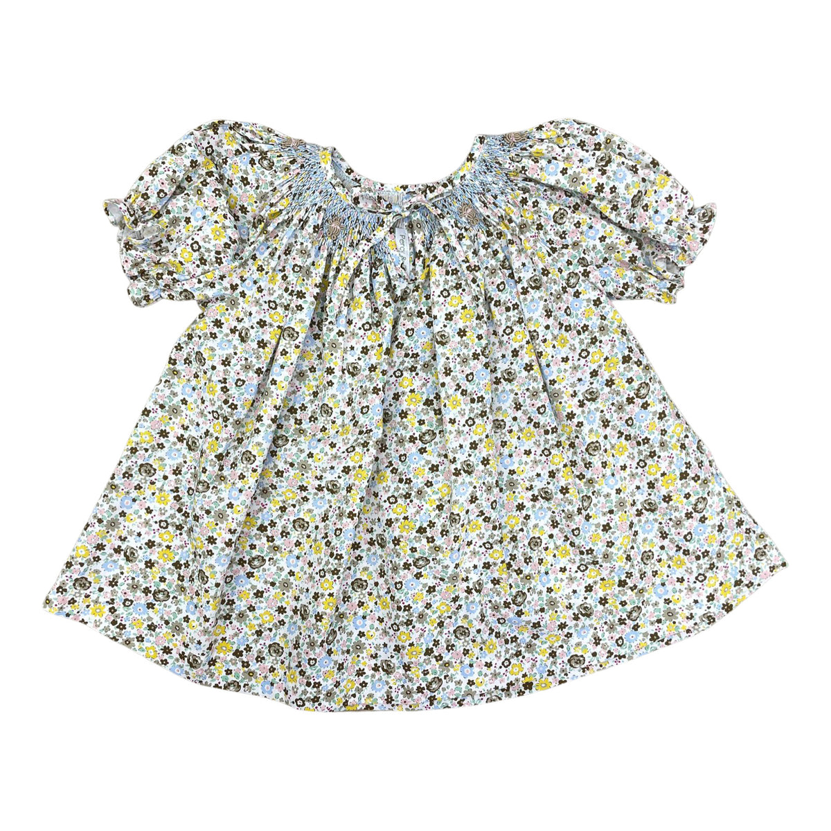 Katie Blouse - Paddington Floral w/ Teddy Bear Embroidery