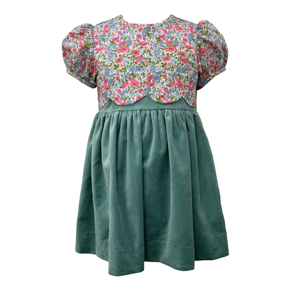 Viviane Dress - Enchanted Floral w/ Welsh Velvet