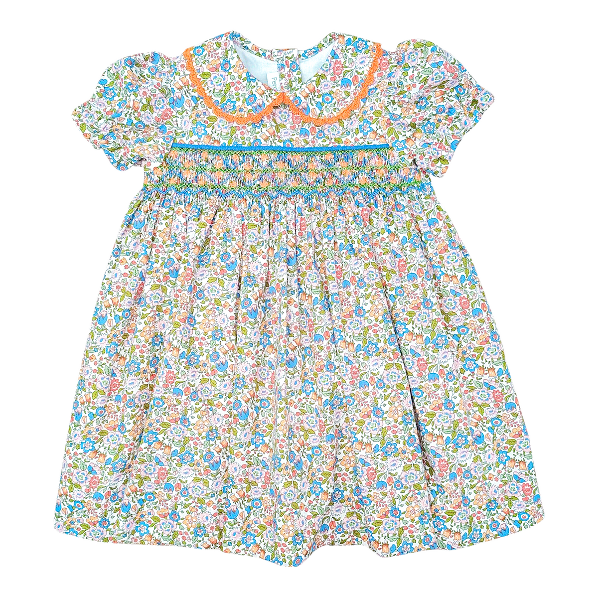 Smocked Day Dress W/ Bloomer - Pheasant Floral