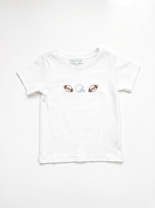 Embroidered Tee - Light Blue