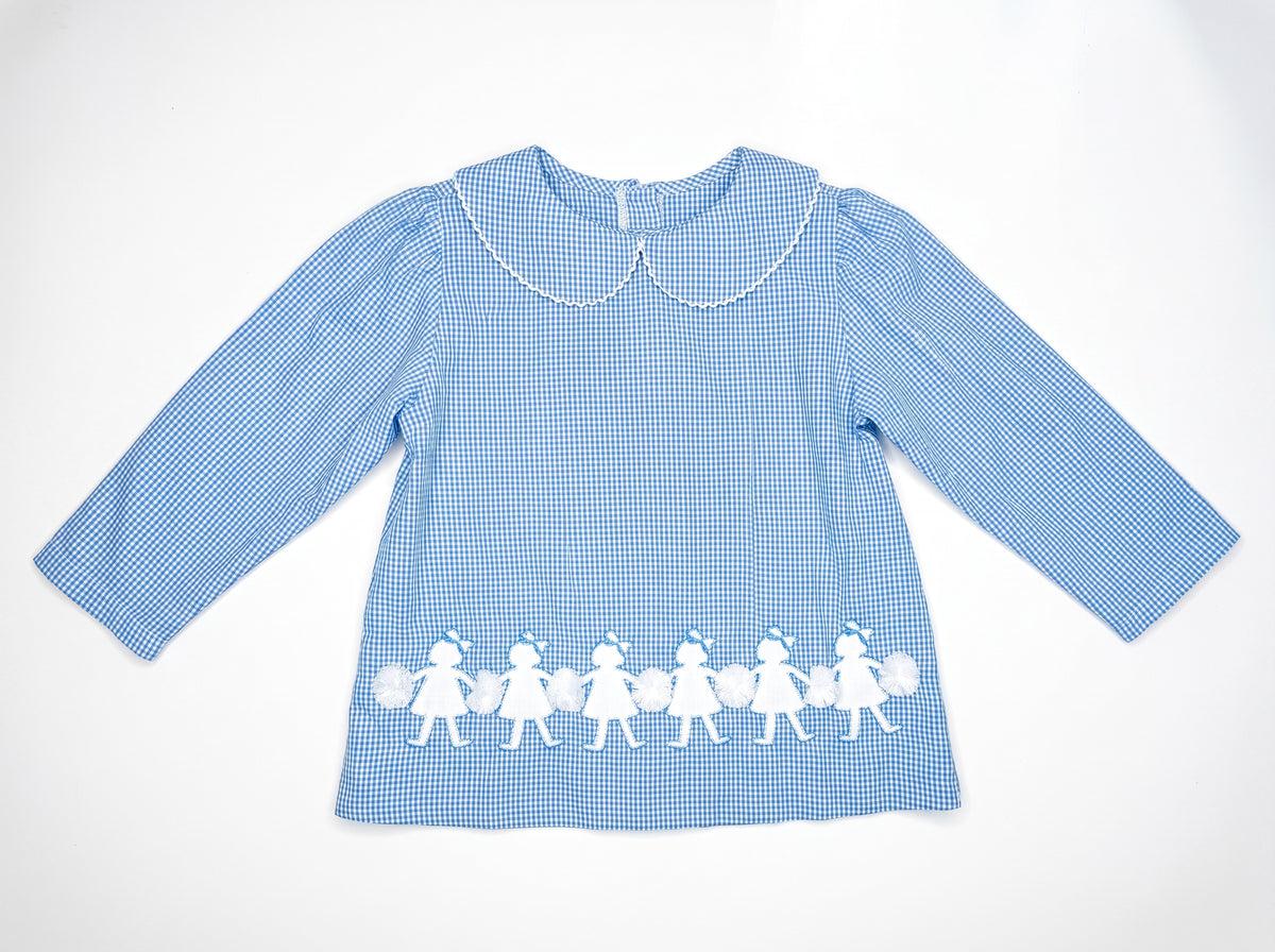 Manning Blouse - Royal Blue & White