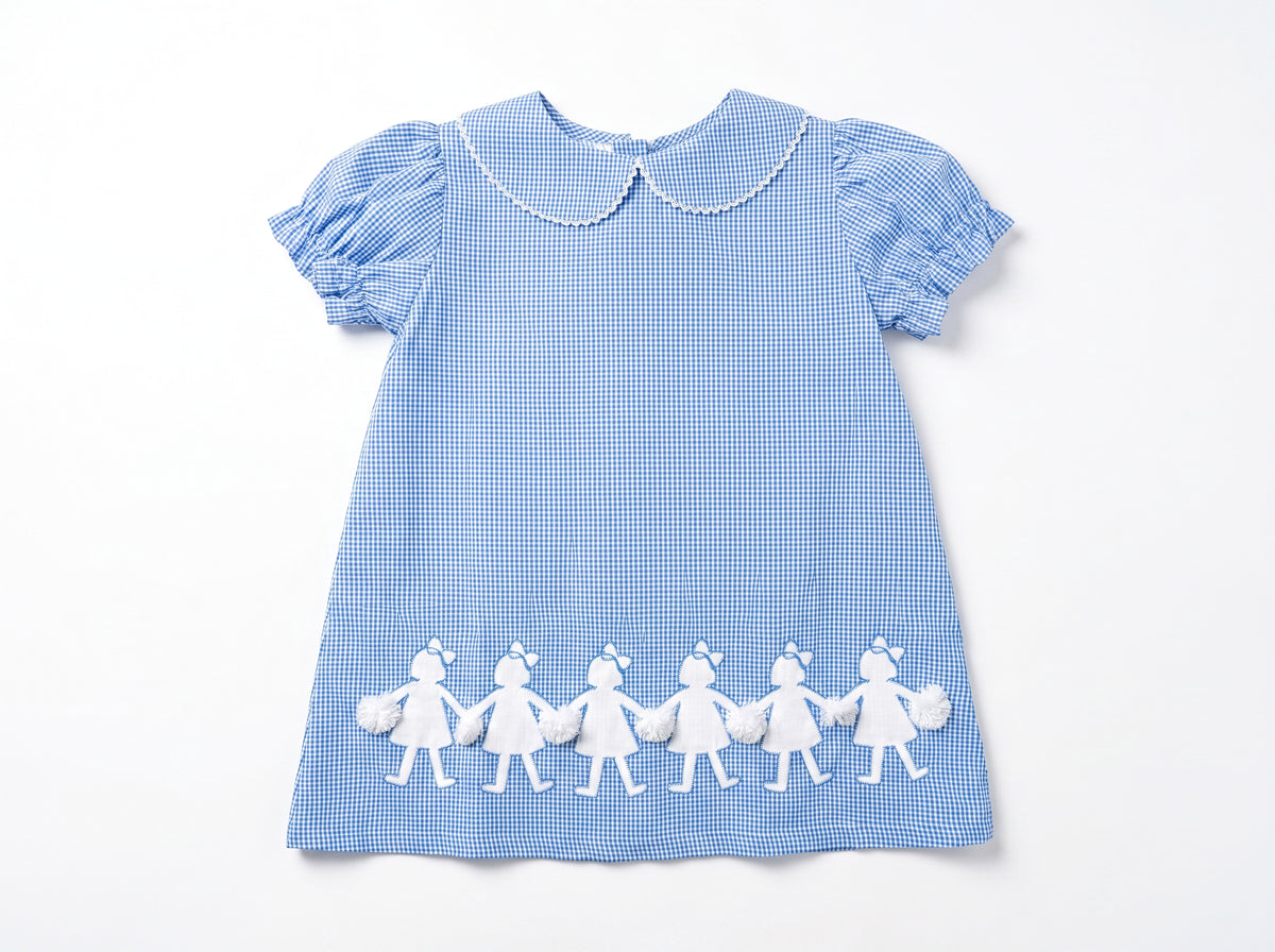 Manning Dress - Royal Blue & White
