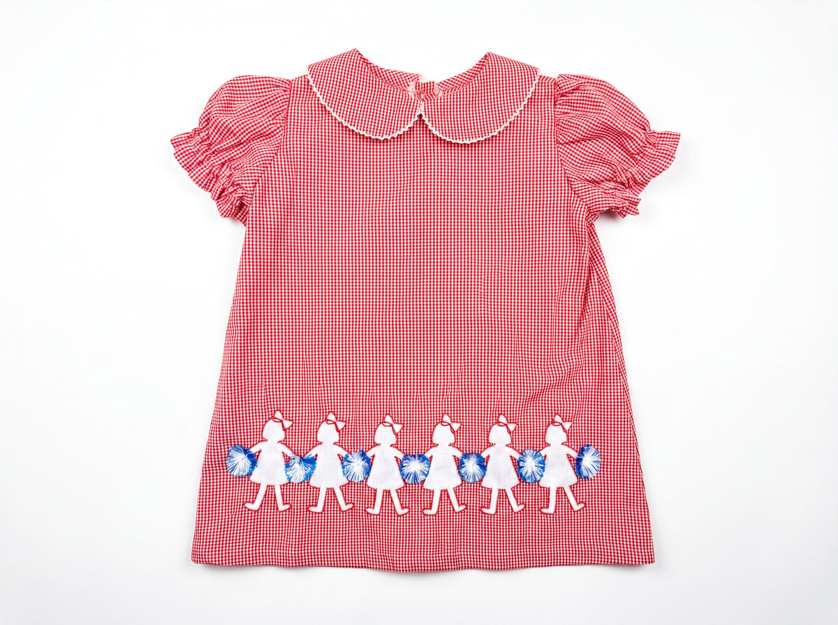 Manning Dress - Royal Blue & Red