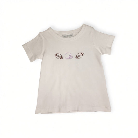 Embroidered Tee - Purple & Gold