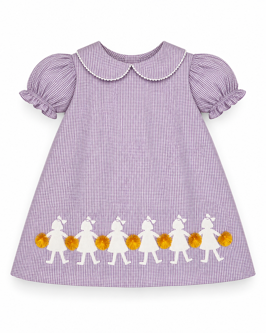 Manning Dress - Purple & Gold