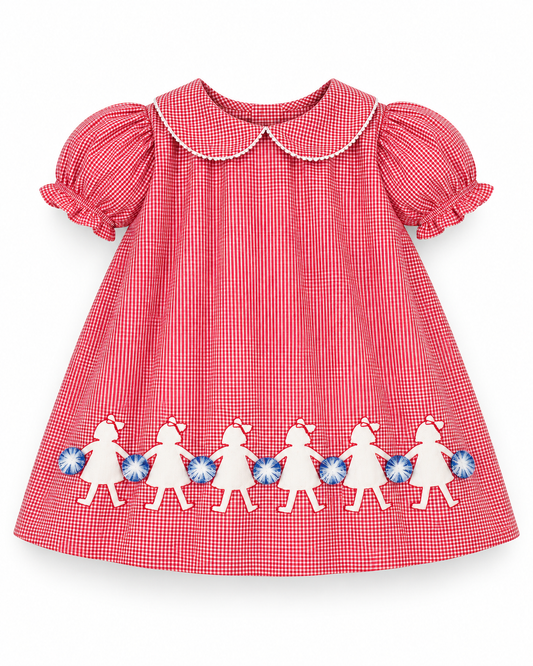 Manning Dress - Royal Blue & Red