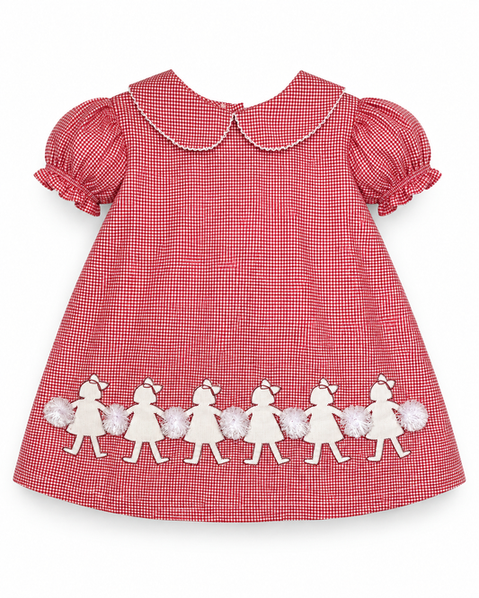 Manning Dress - Crimson & White