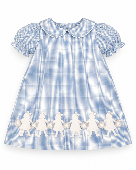 Manning Dress - Light Blue & White